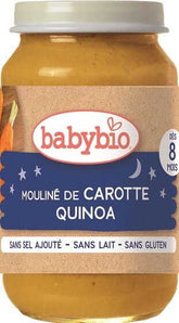 Món ăn đêm Quinoa với cà rốt từ 8 tháng tuổi không chứa gluten hữu cơ 200 g BABYBIO